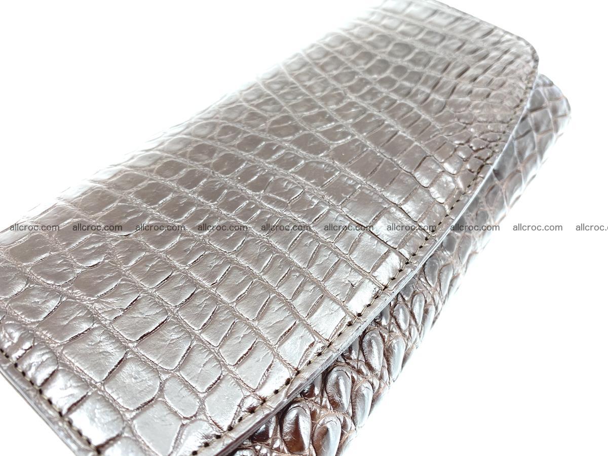 Genuine Crocodile skin trifold wallet, Siamese crocodile skin long wallet for women 463 Foto 3