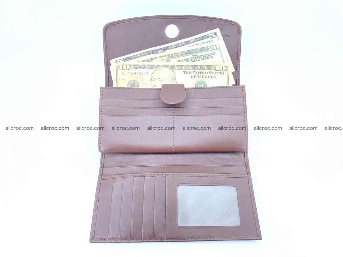 Genuine Crocodile skin trifold wallet, Siamese crocodile skin long wallet for women 463 Foto 4