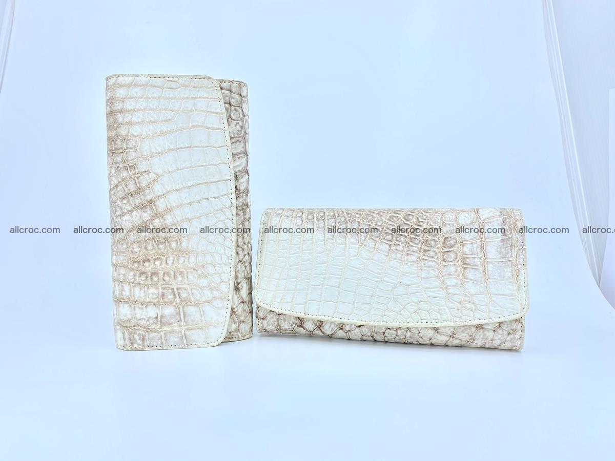 Siamese crocodile skin long wallet for women 459 Foto 10
