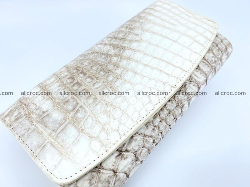 Siamese crocodile skin long wallet for women 459