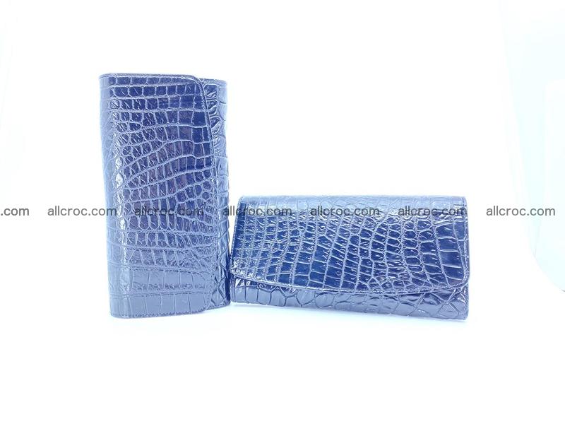 Siamese crocodile skin long wallet for women 467