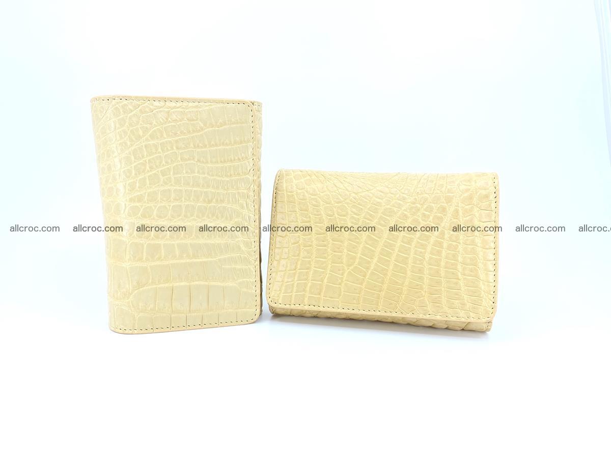 Genuine Siamese crocodile skin wallet for women 415 Foto 12
