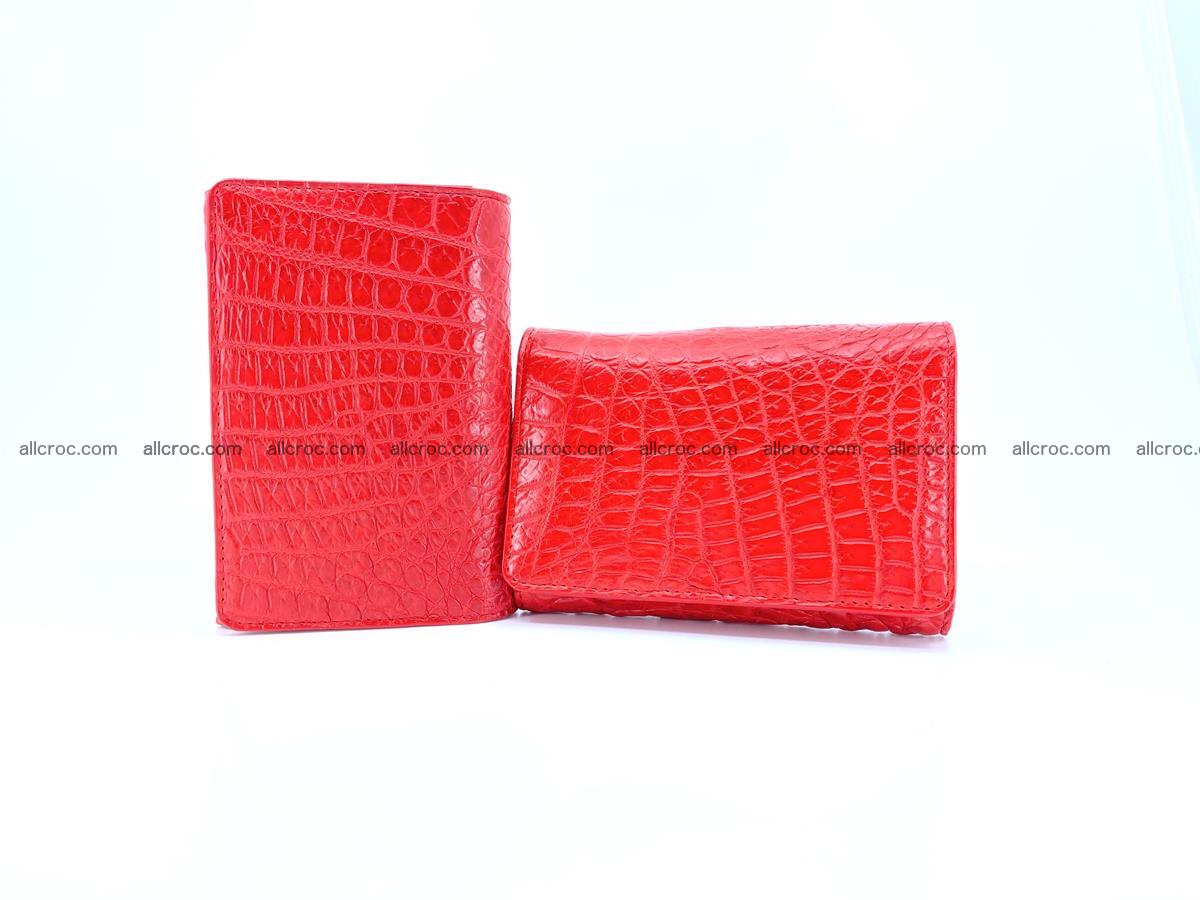 Genuine Siamese crocodile skin wallet for women 418 Foto 11