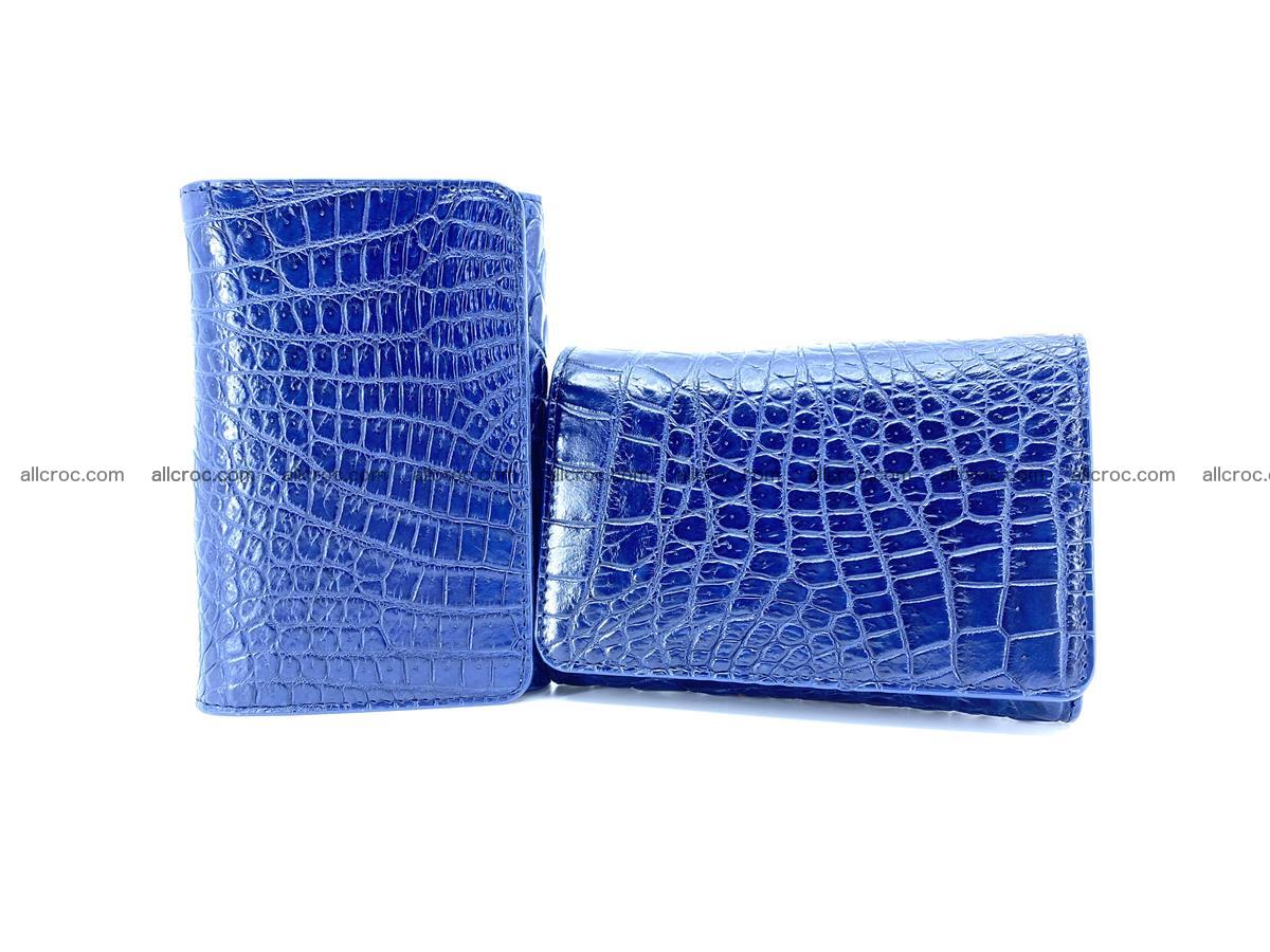 Genuine Siamese crocodile skin wallet for women 417 Foto 11