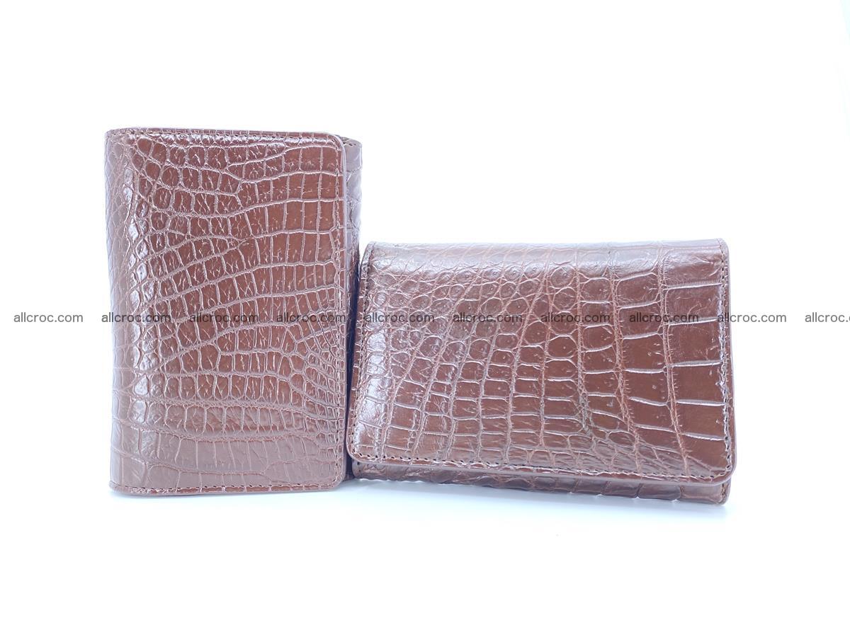 Genuine Siamese crocodile skin wallet for women 416 Foto 10