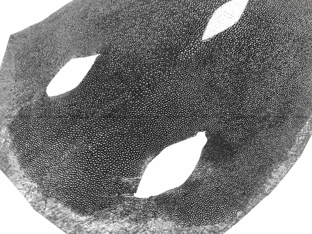 Stingray skin round shape 6 inches 606 Foto 1