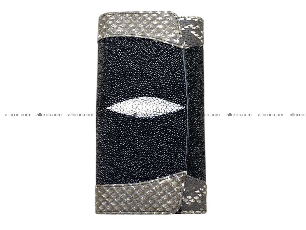 Stingray skin long wallet 2857 Foto 4