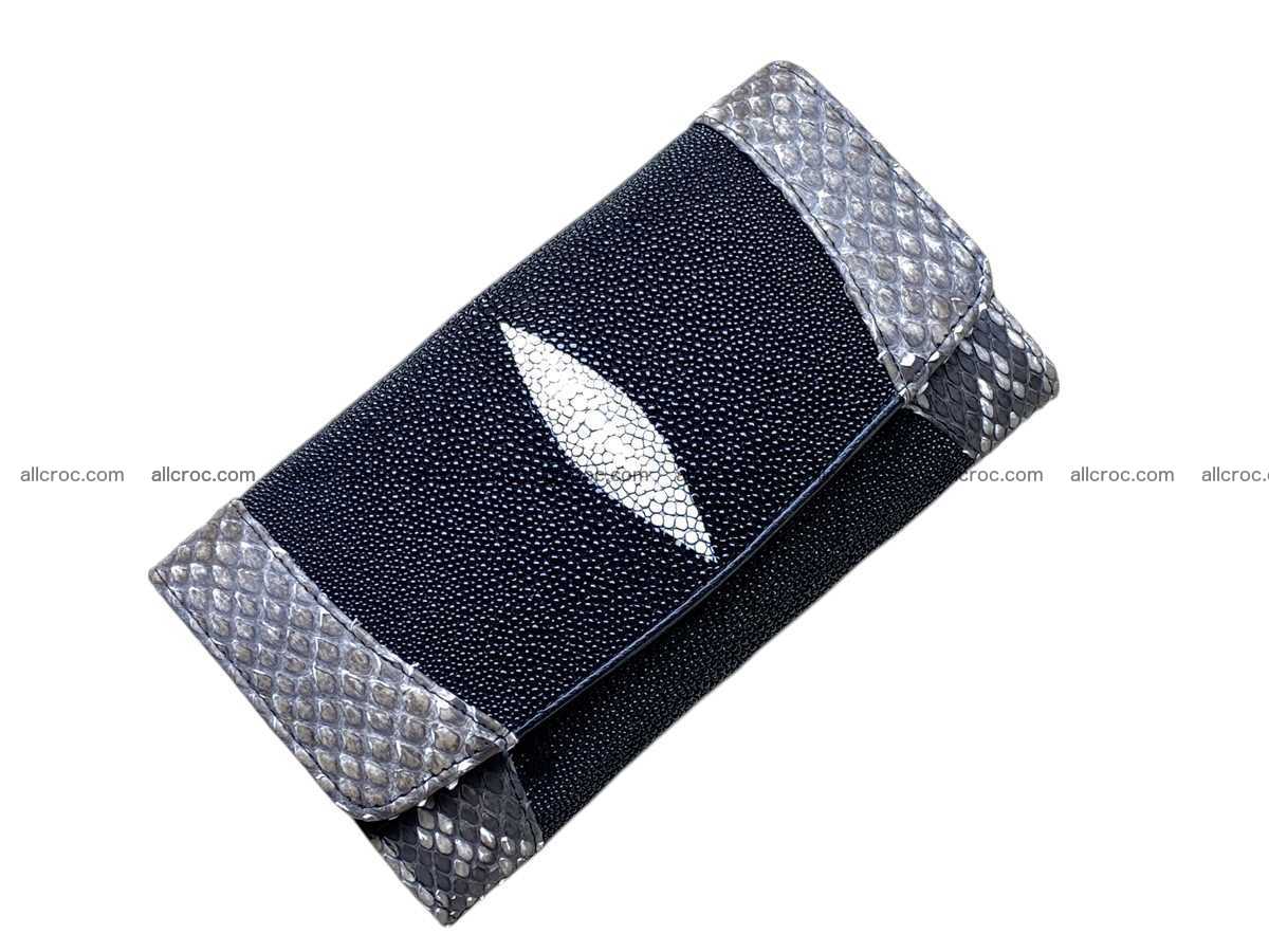 Stingray skin long wallet 2857 Foto 3