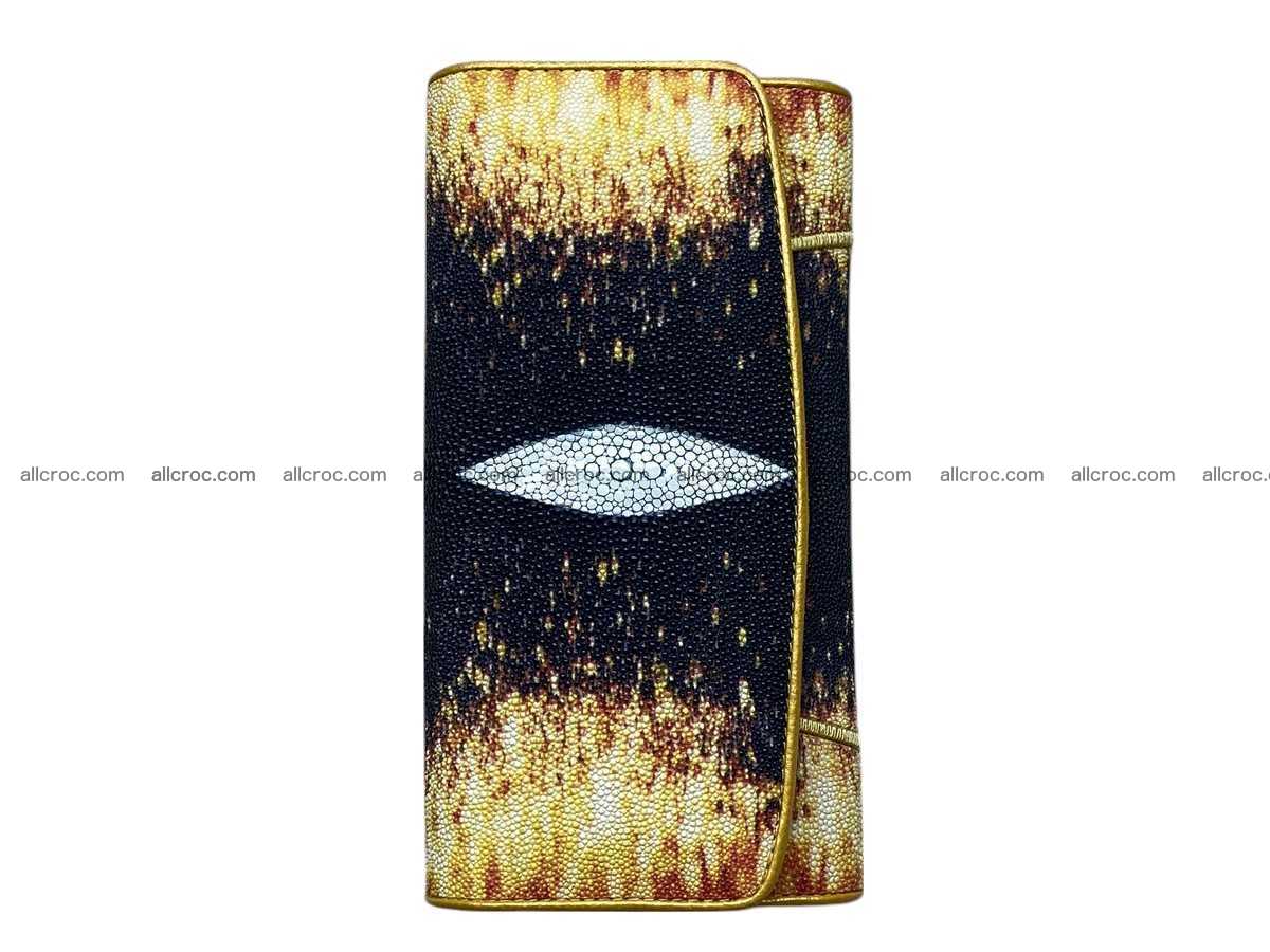 Stingray skin long wallet 2852 Foto 7
