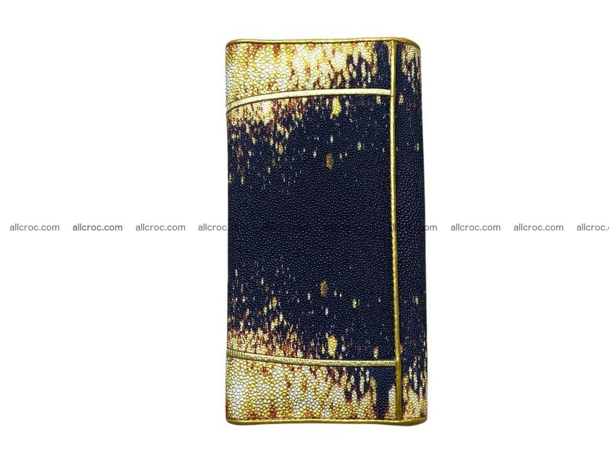 Stingray skin long wallet 2852 Foto 5