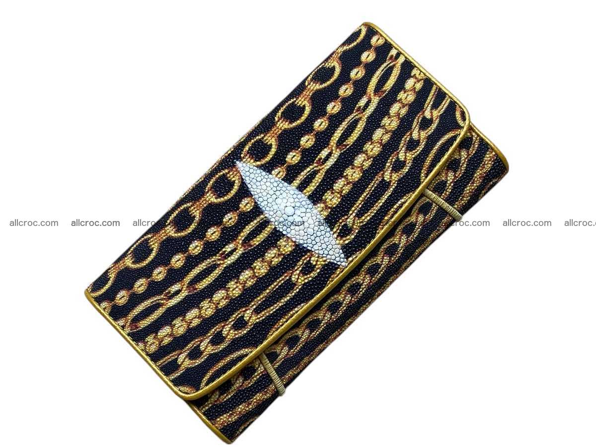 Stingray skin long wallet 2853 Foto 2