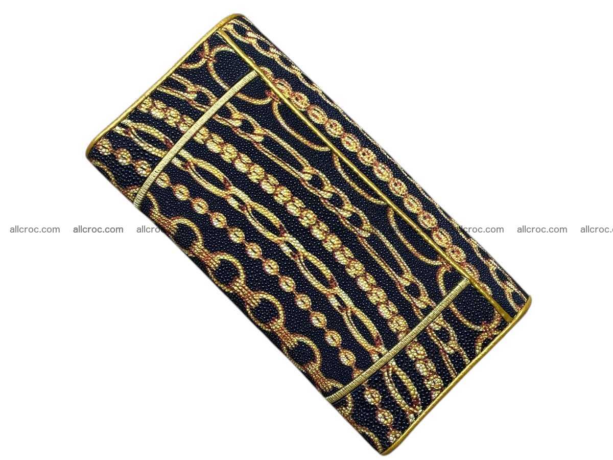 Stingray skin long wallet 2853 Foto 3