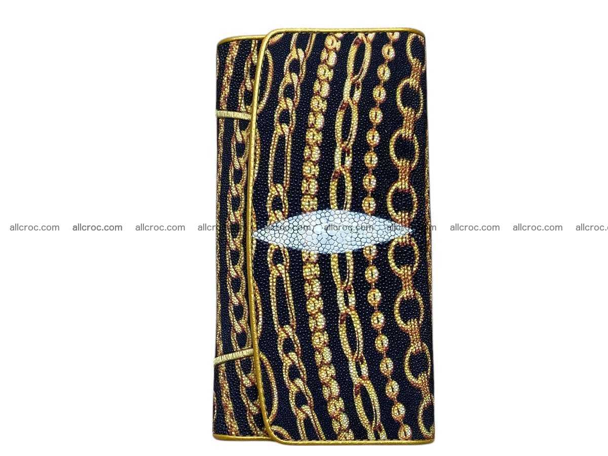 Stingray skin long wallet 2853 Foto 5