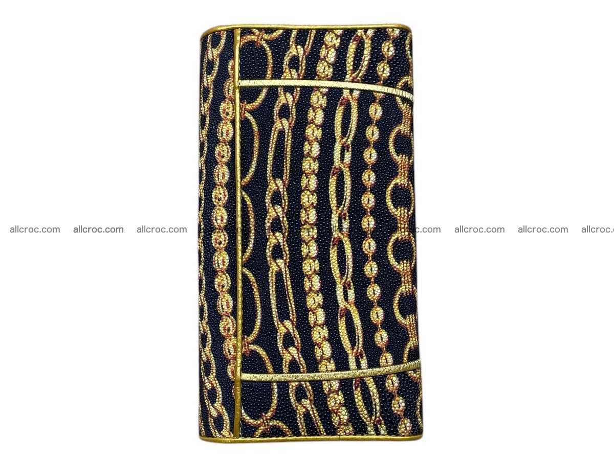Stingray skin long wallet 2853 Foto 7