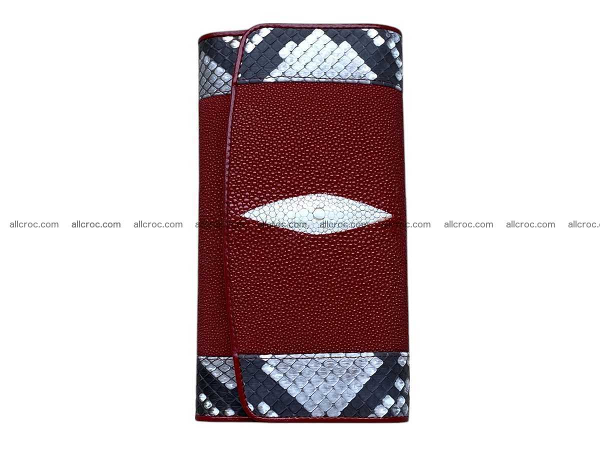 Stingray skin long wallet 2856 Foto 4