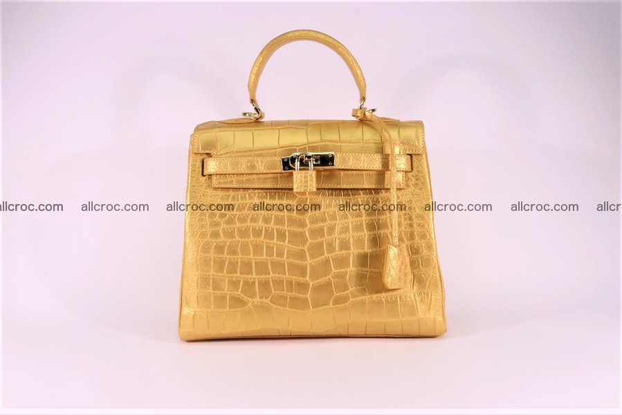 Crocodile skin handbag Kelly 1285