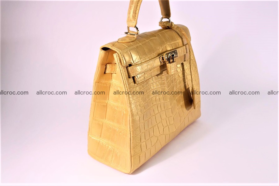 Crocodile skin handbag Kelly 1285