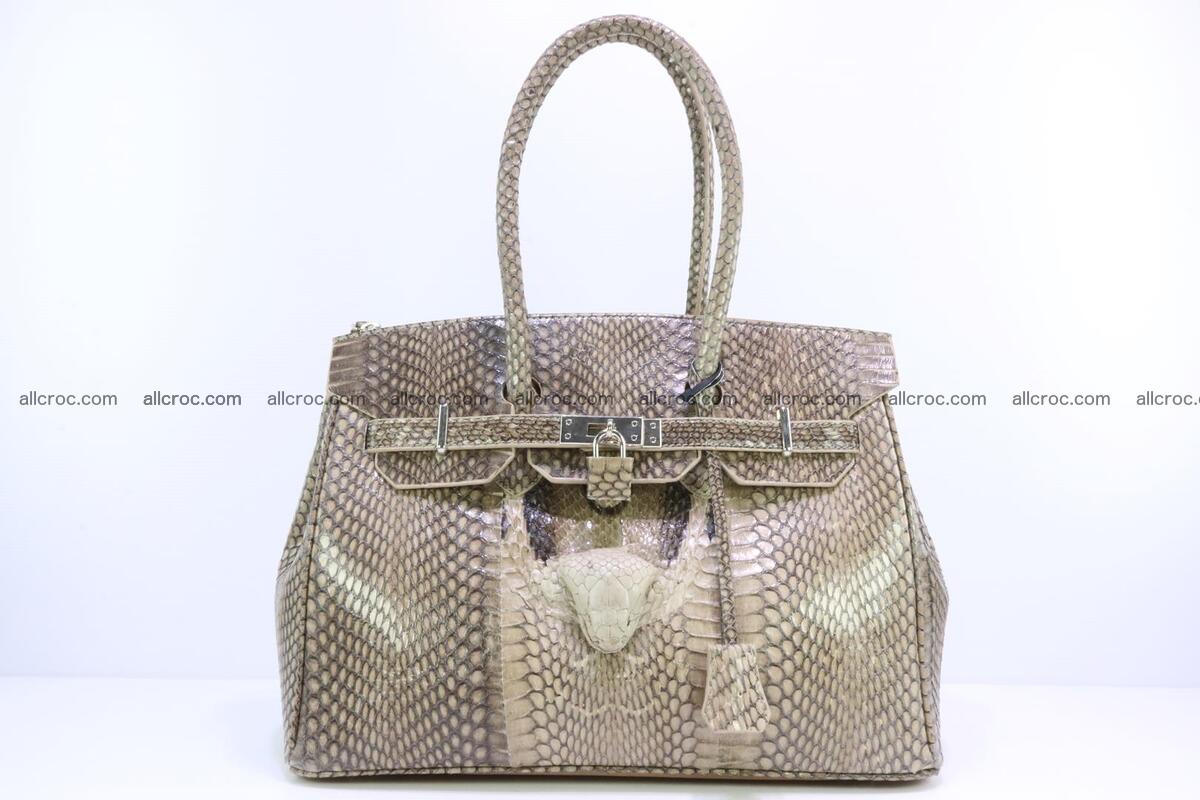 Handbag for lady from cobra skin copy of Birkin with cobra head 190 Foto 0
