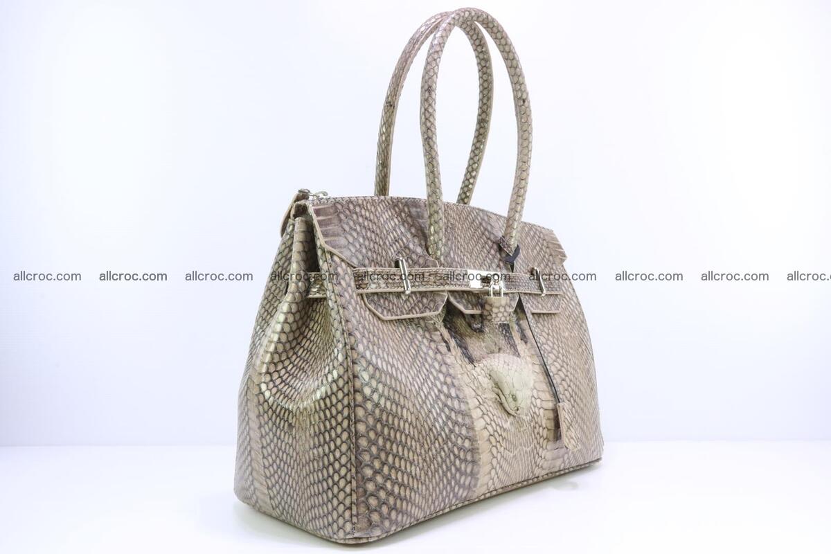 Handbag for lady from cobra skin copy of Birkin with cobra head 190 Foto 1