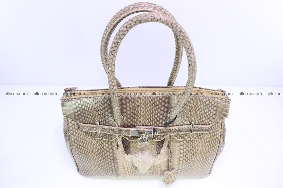 Handbag for lady from cobra skin copy of Birkin with cobra head 190 Foto 5