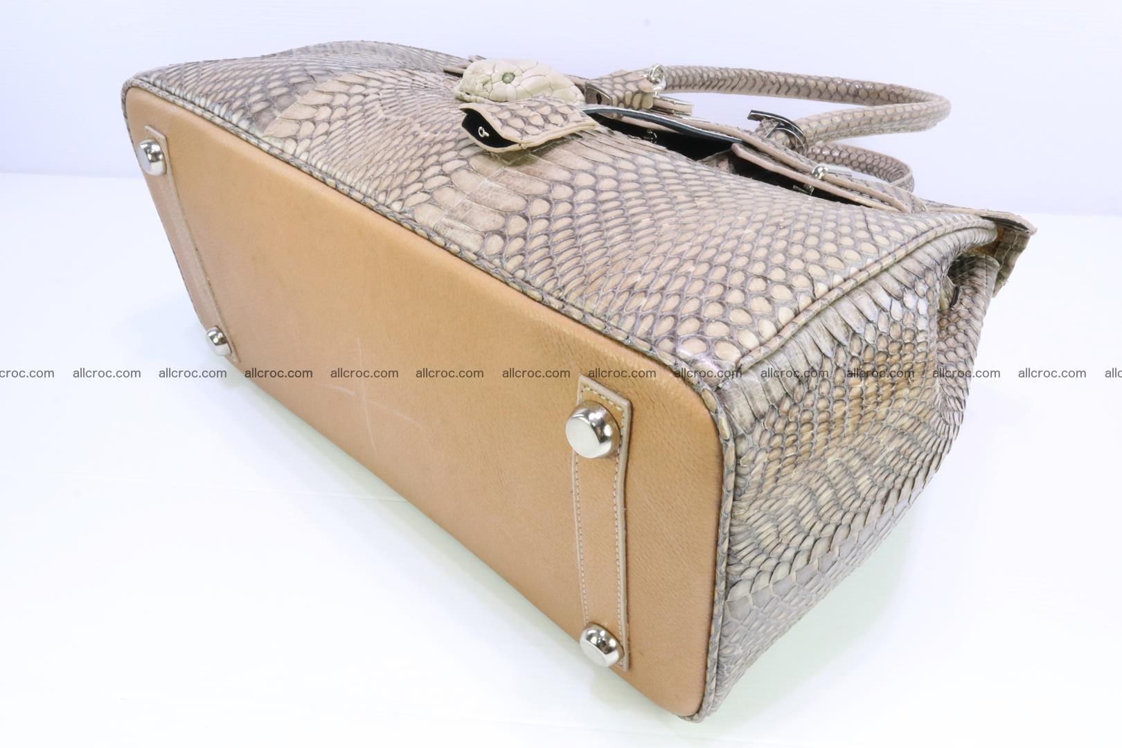 Handbag for lady from cobra skin copy of Birkin with cobra head 190 Foto 11