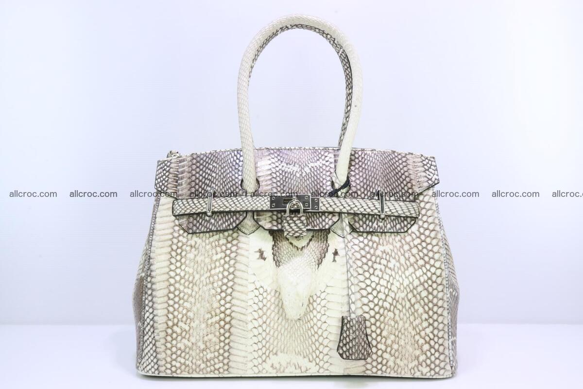 Handbag for lady from cobra skin copy of Birkin with cobra head 191 Foto 0