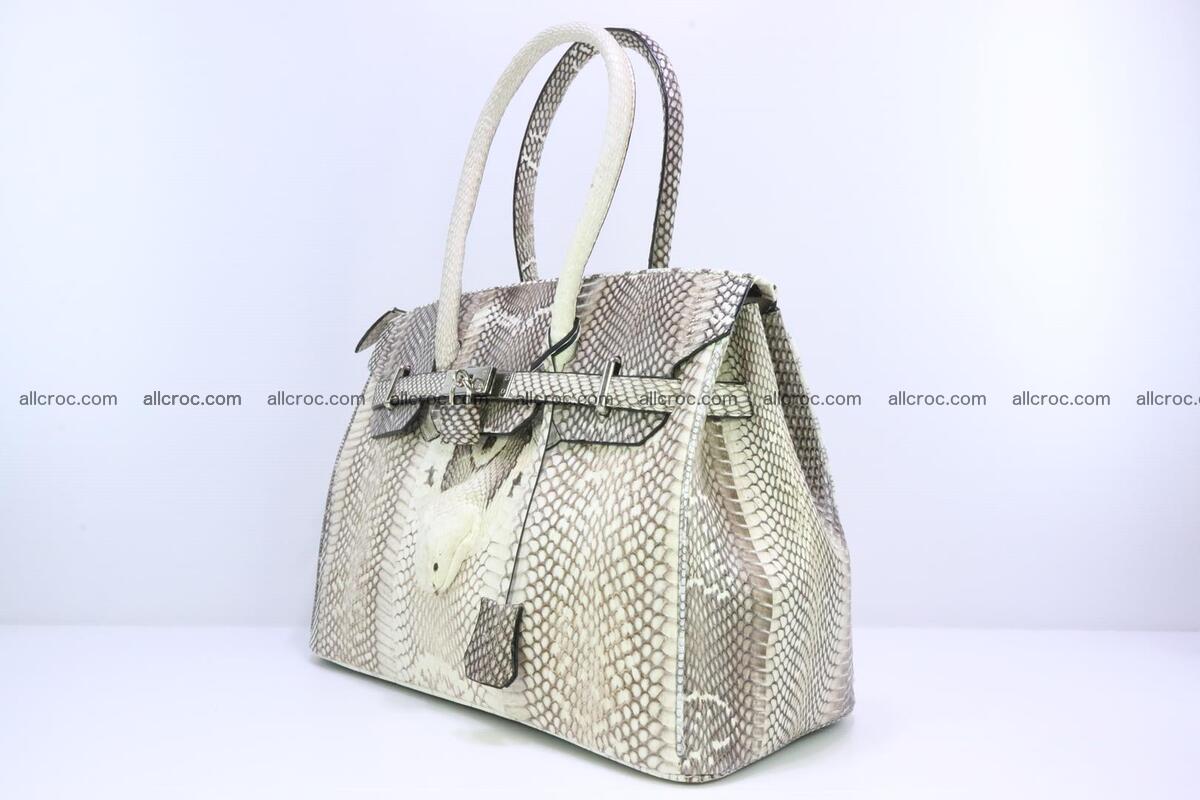 Handbag for lady from cobra skin copy of Birkin with cobra head 191 Foto 2