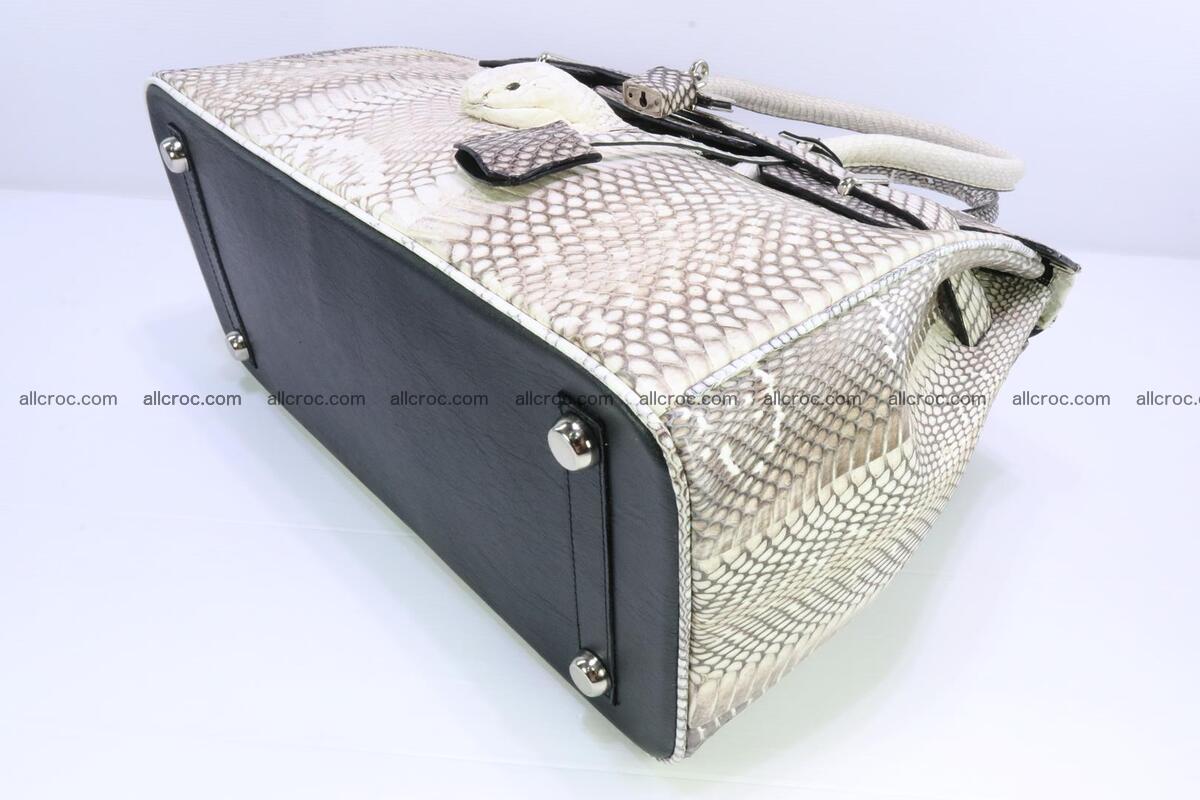 Handbag for lady from cobra skin copy of Birkin with cobra head 191 Foto 11