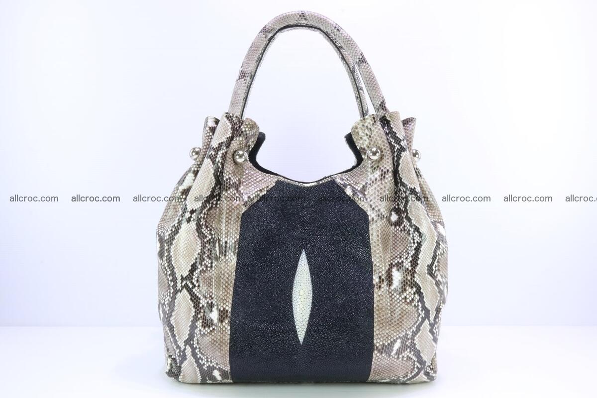 women's handbag from python and stingray skin 1065 Foto 0