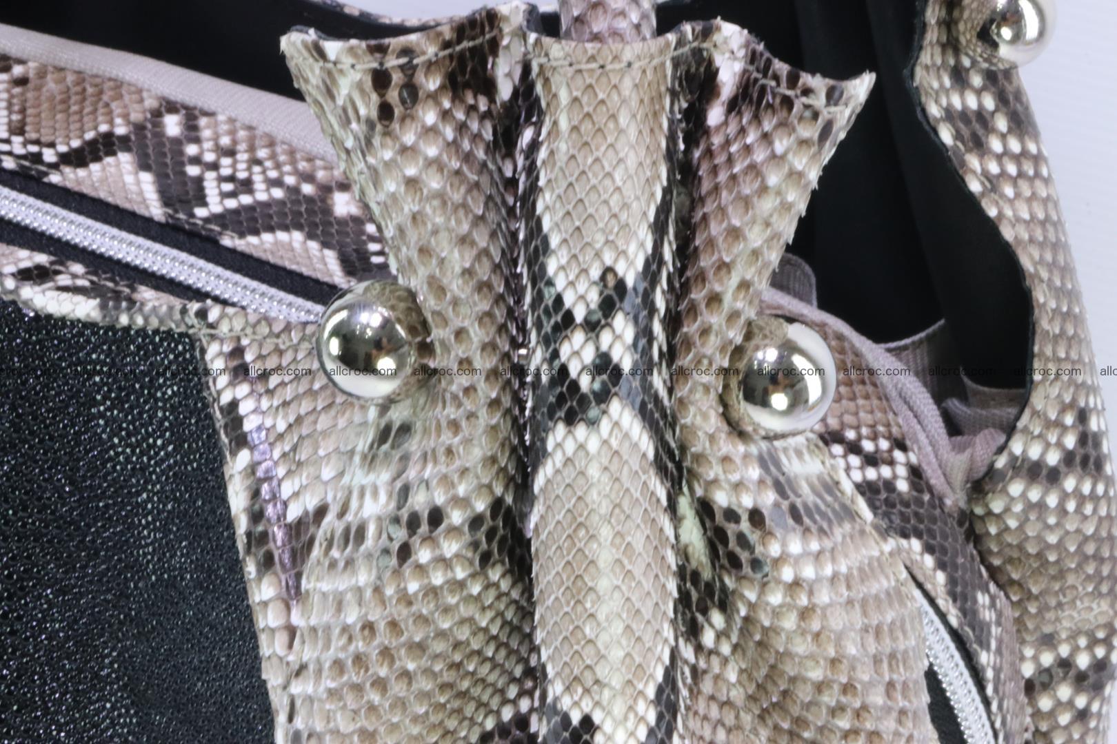 Handbag for lady from Python and stingray skin 167 Foto 4
