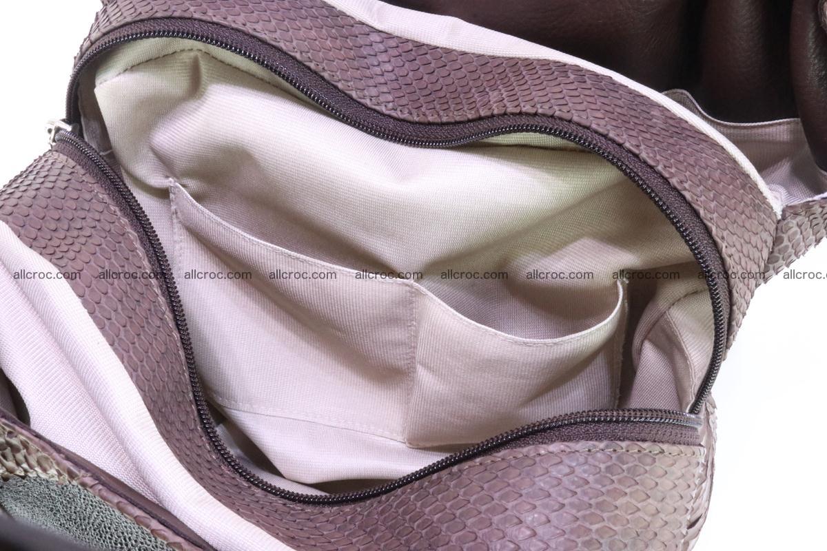 Handbag for women from genuine python and stingray leather 256 Foto 11