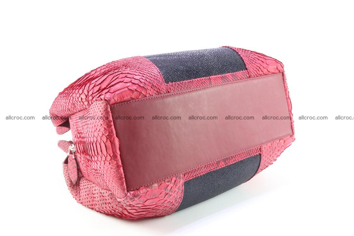Handbag for women from genuine python and stingray leather 257 Foto 7