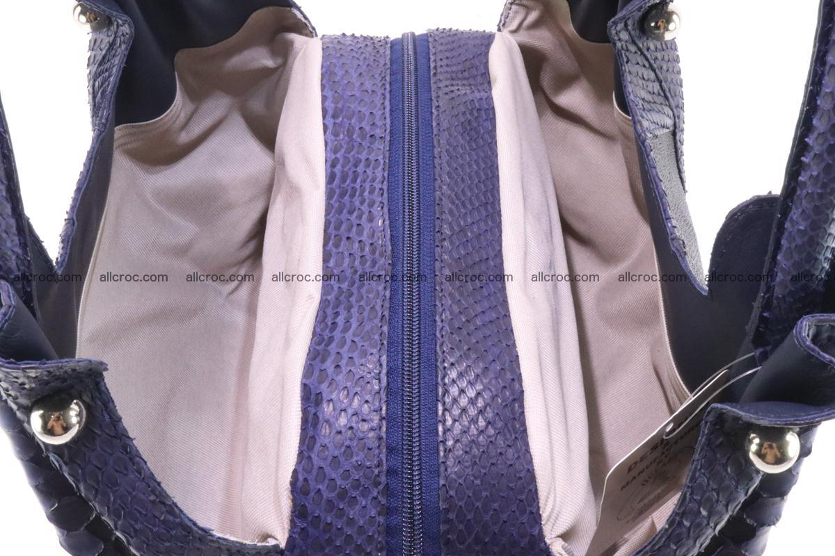 Handbag for women from genuine python and stingray leather 258 Foto 7