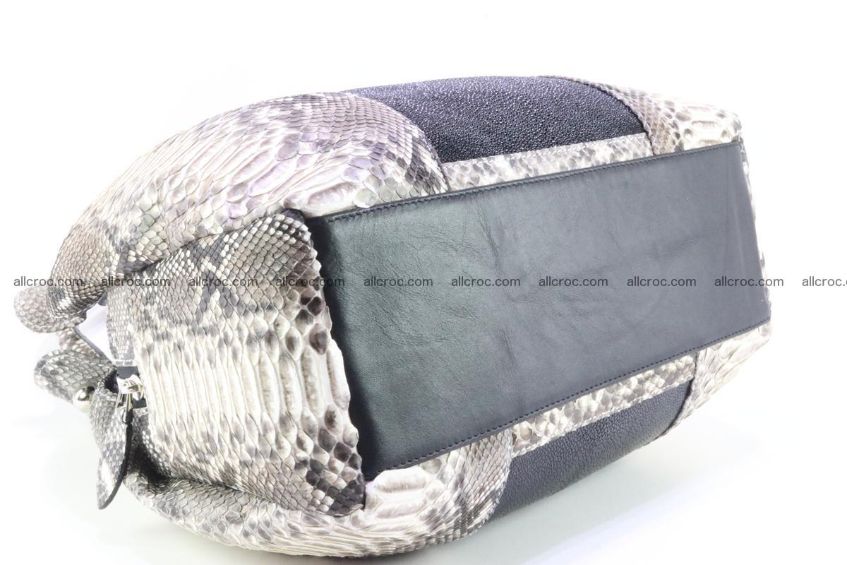 Handbag for women from genuine python and stingray leather 260 Foto 5