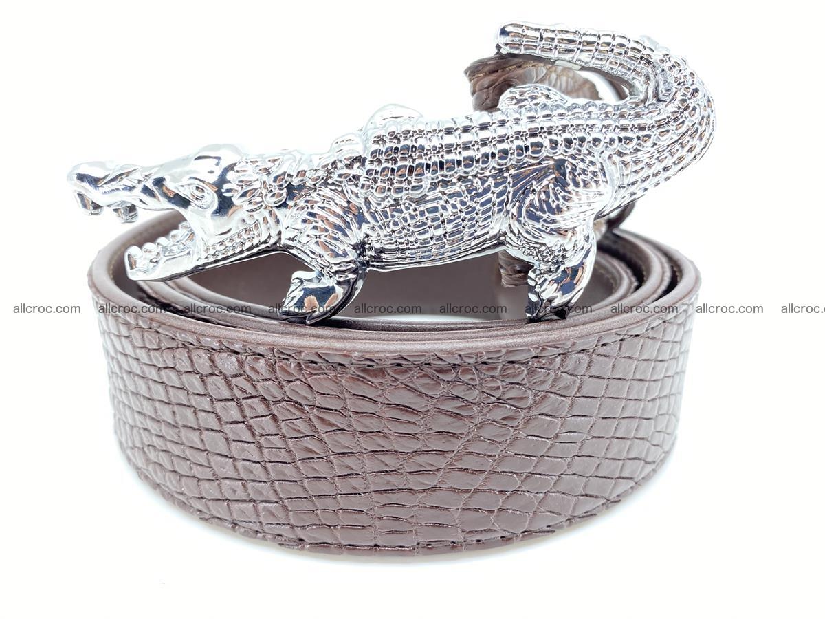 Handcrafted Crocodile leather belt 759 Foto 0