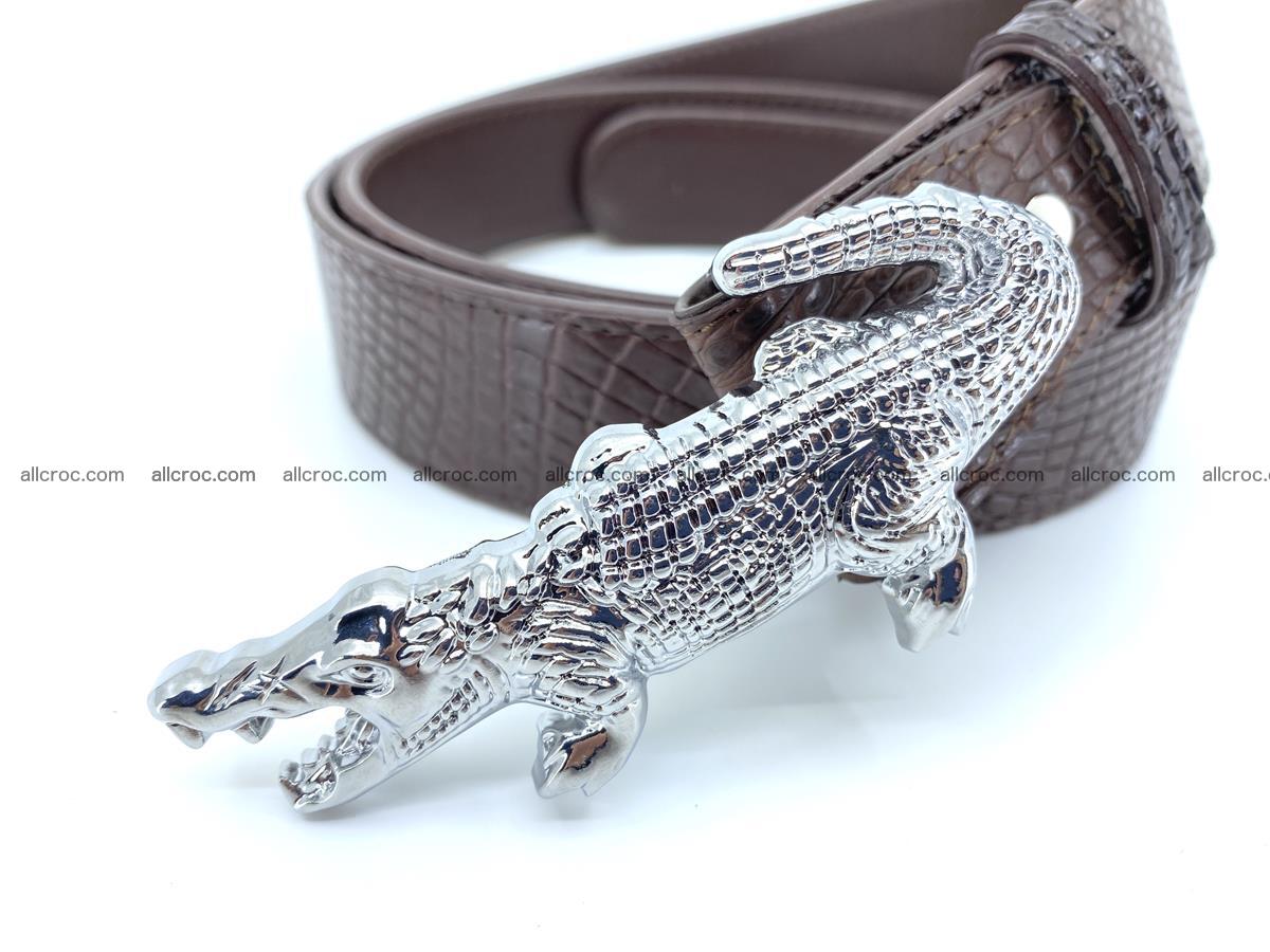 Handcrafted Crocodile leather belt 759 Foto 1