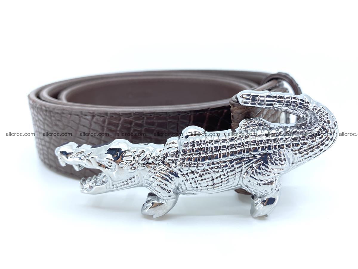 Handcrafted Crocodile leather belt 759 Foto 2