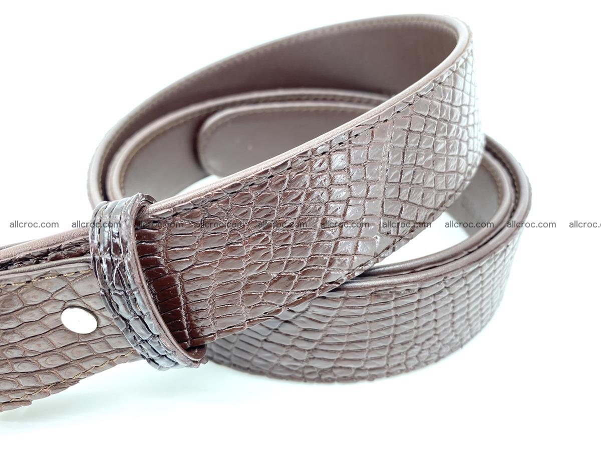 Handcrafted Crocodile leather belt 759 Foto 3
