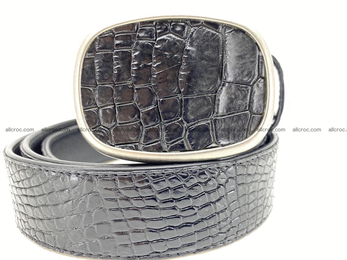 Handcrafted Crocodile leather belt 778 Foto 0