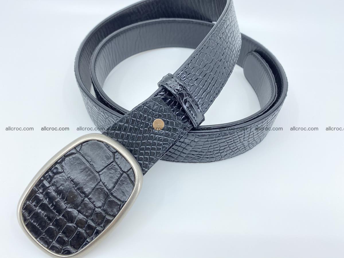 Handcrafted Crocodile leather belt 778 Foto 1