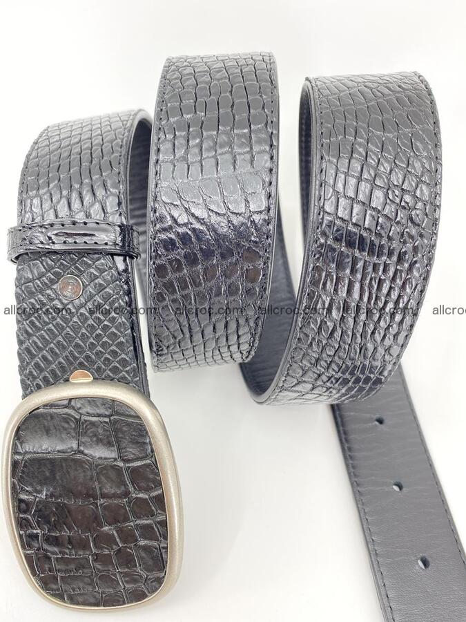 Handcrafted Crocodile leather belt 778 Foto 2