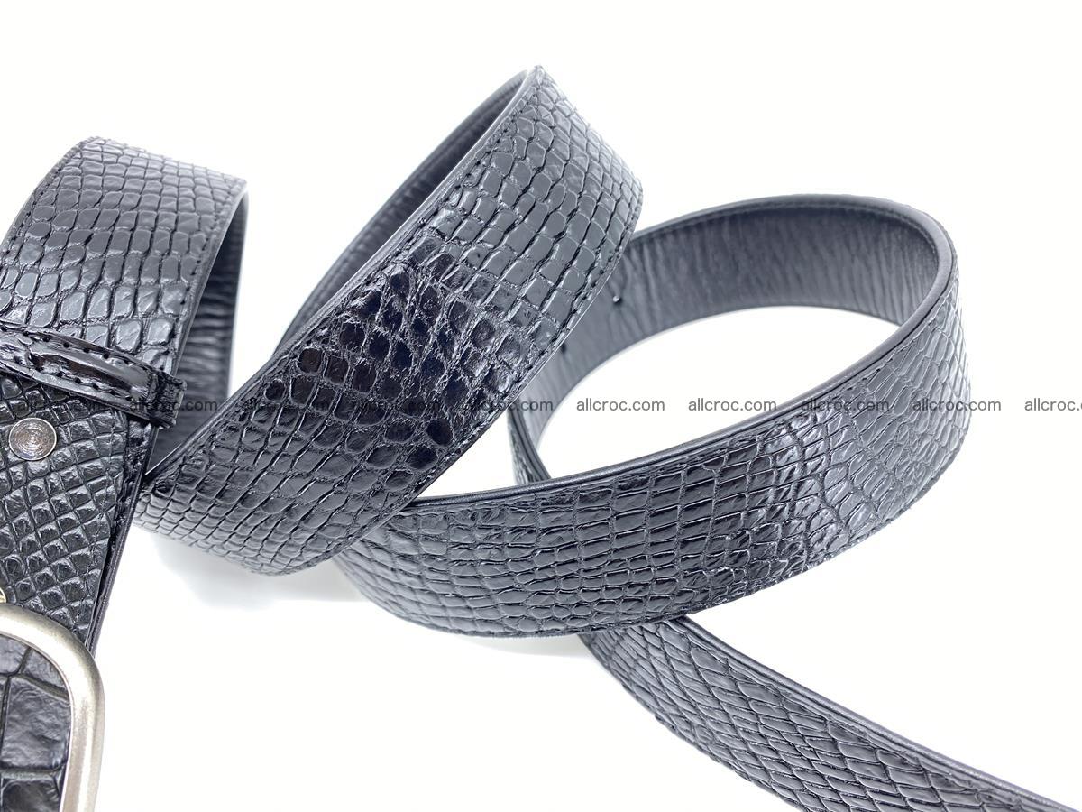 Handcrafted Crocodile leather belt 778 Foto 4