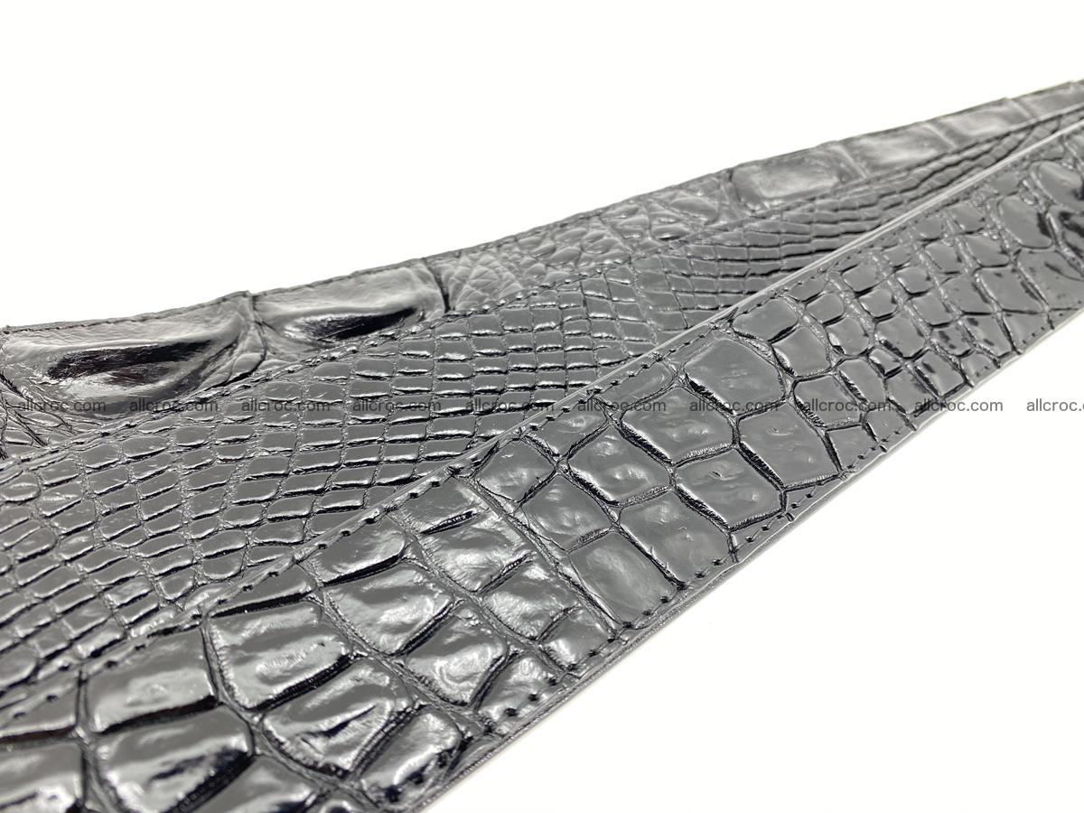 Handcrafted Crocodile leather belt 786 Foto 9