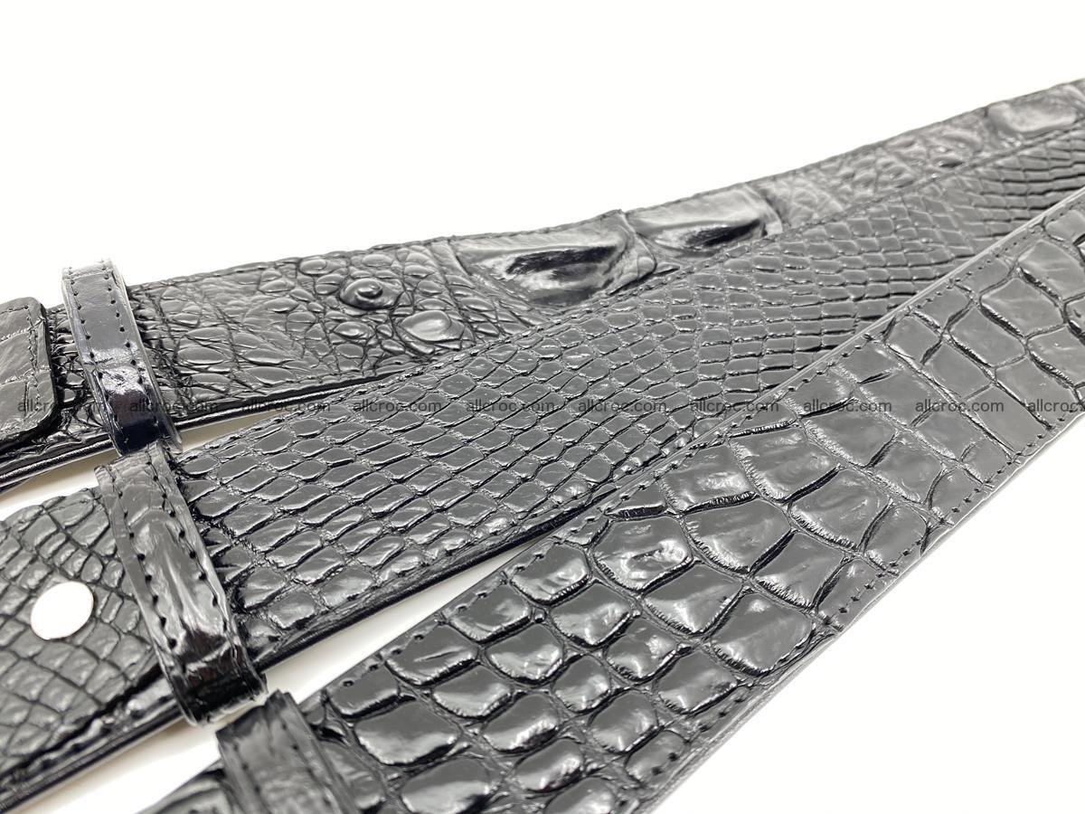 Handcrafted Crocodile leather belt 786 Foto 10