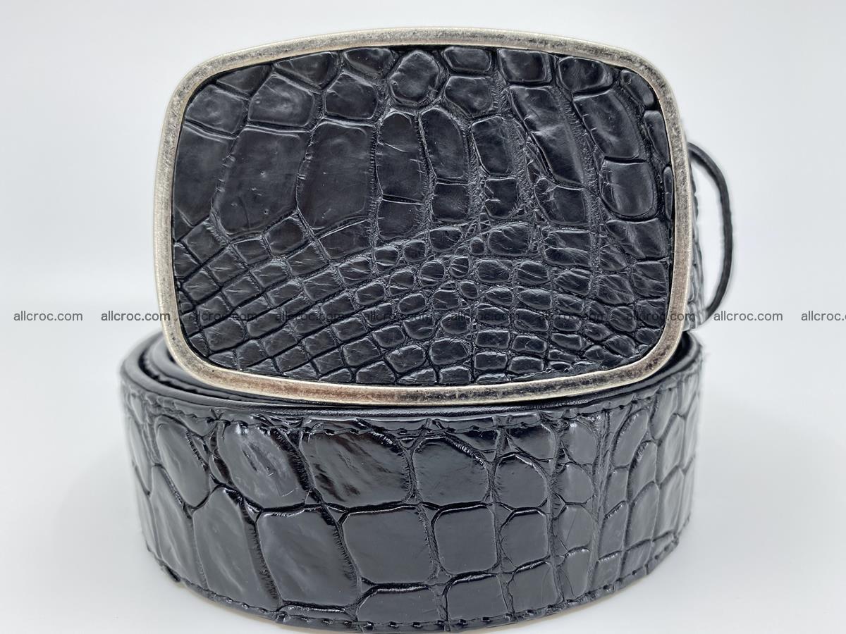 Handcrafted Crocodile leather belt 786 Foto 0