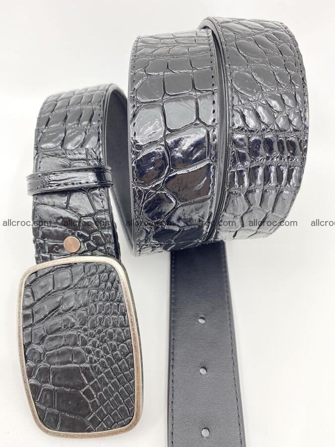 Handcrafted Crocodile leather belt 786 Foto 2