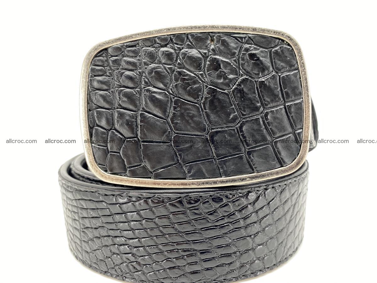Handcrafted Crocodile leather belt 787 Foto 0