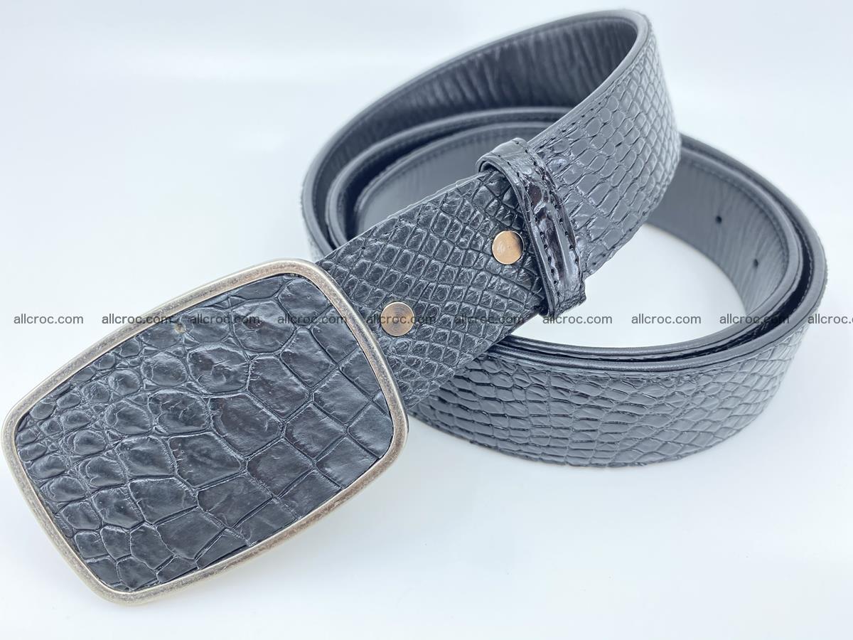Handcrafted Crocodile leather belt 787 Foto 1