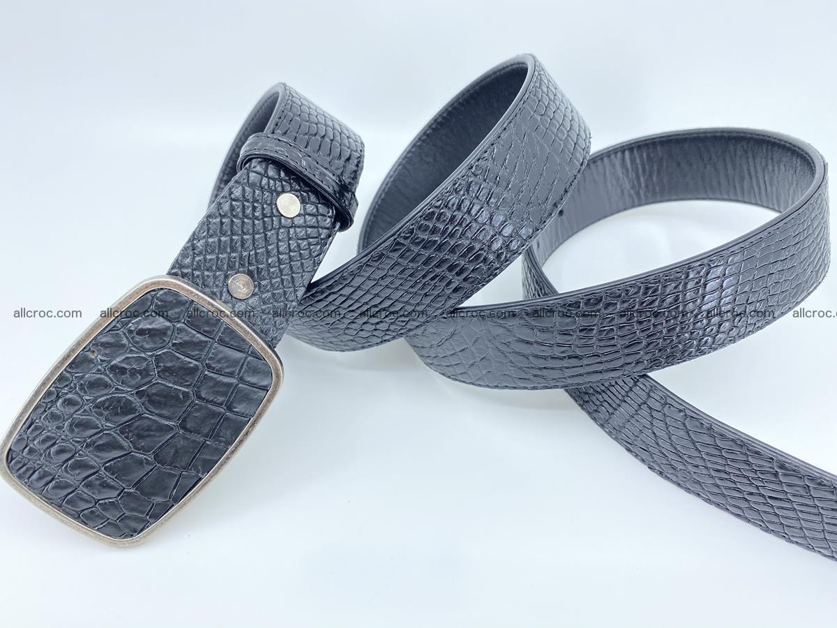 Handcrafted Crocodile leather belt 787 Foto 3