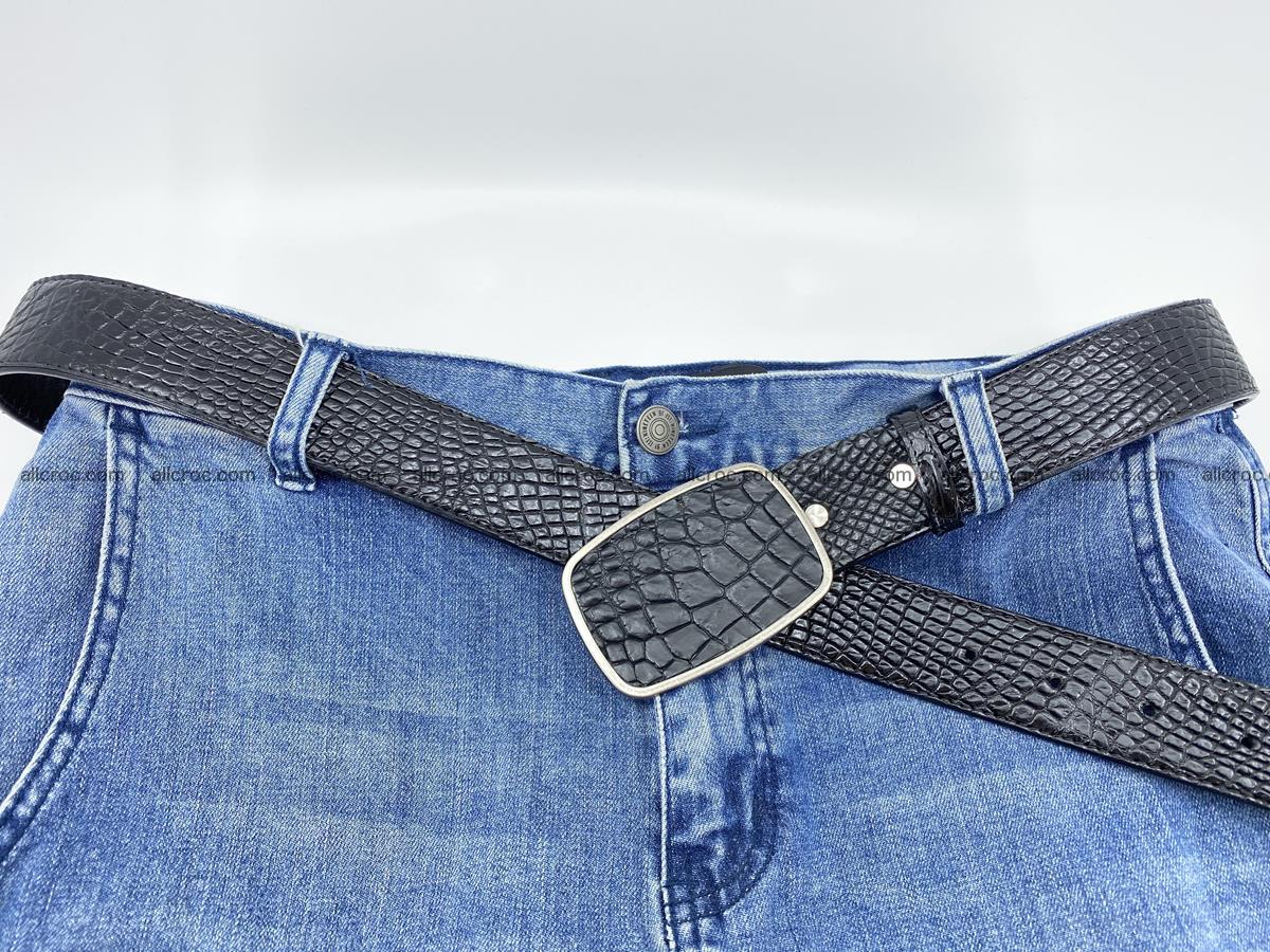 Handcrafted Crocodile leather belt 787 Foto 5